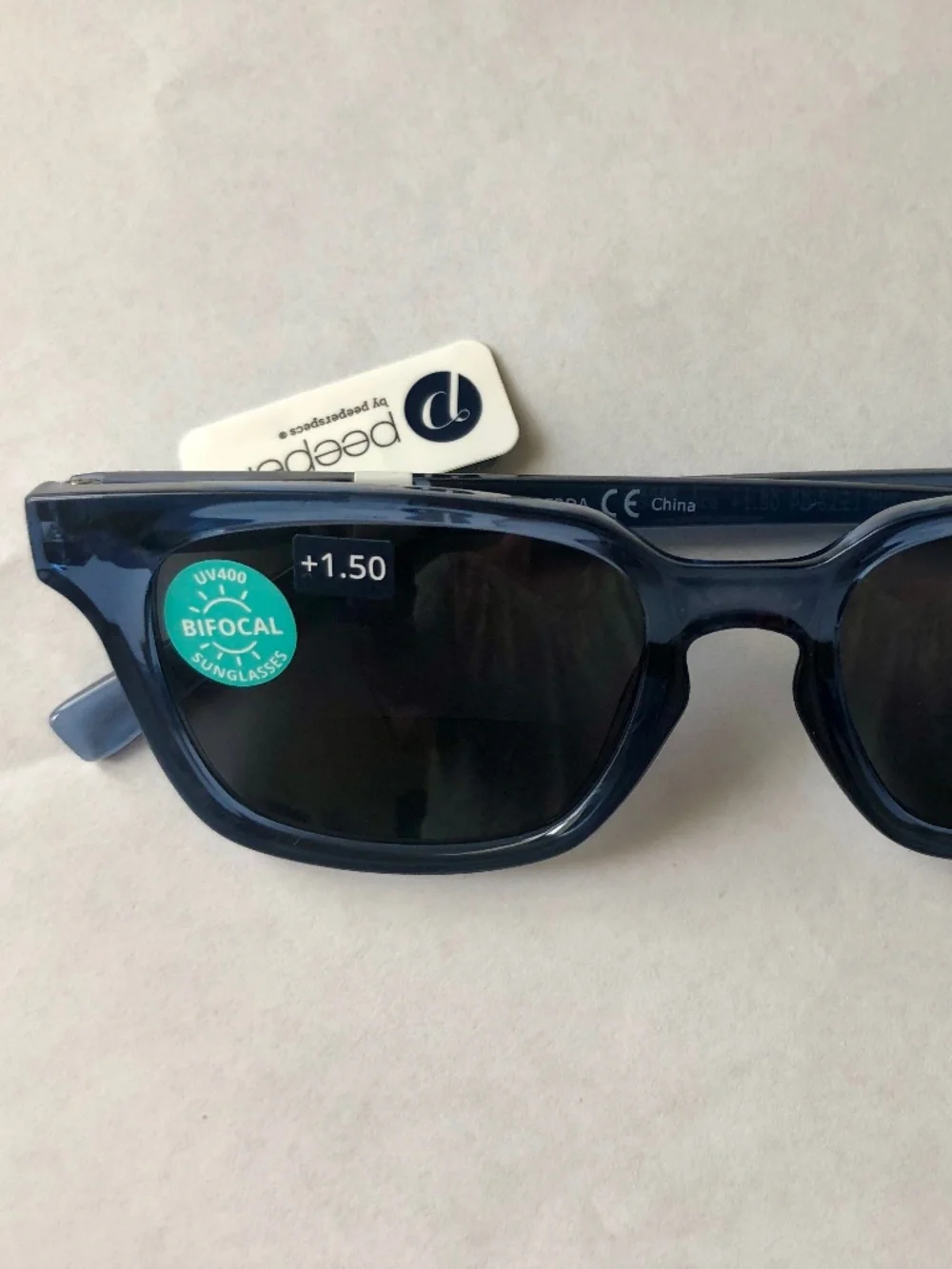 New Blue Peepers BIFOCAL Reading Sunglasses+1.50
